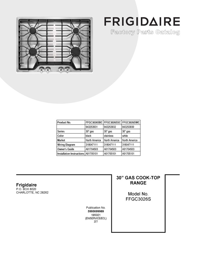 Diagram for FFGC3026SWC