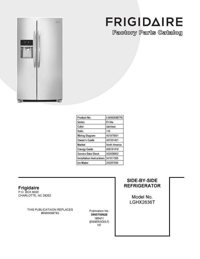 Diagram for LGHX2636TF0
