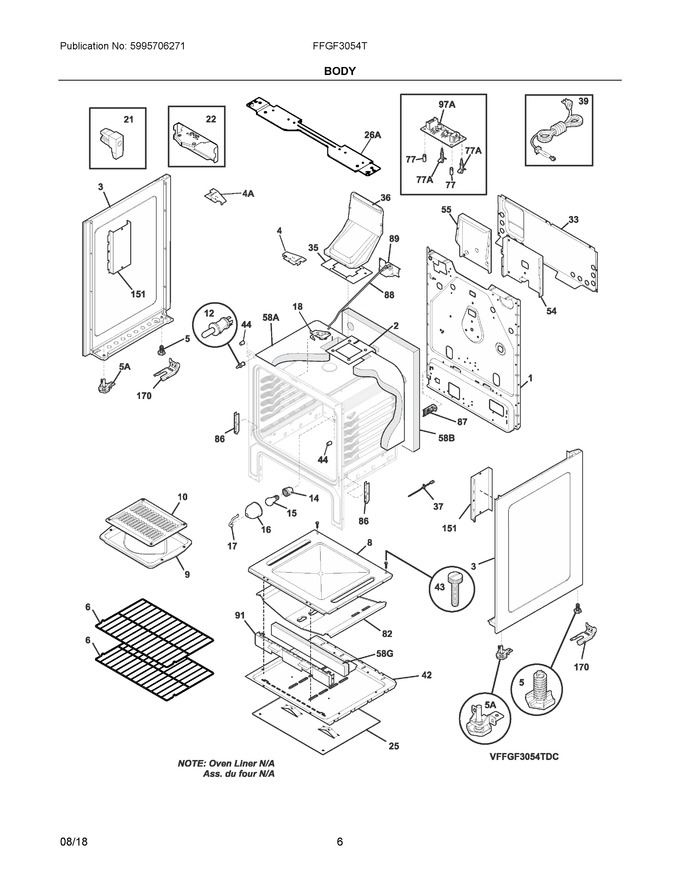 Diagram for FFGF3054TWC