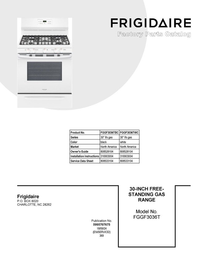 Diagram for FGGF3036TBC
