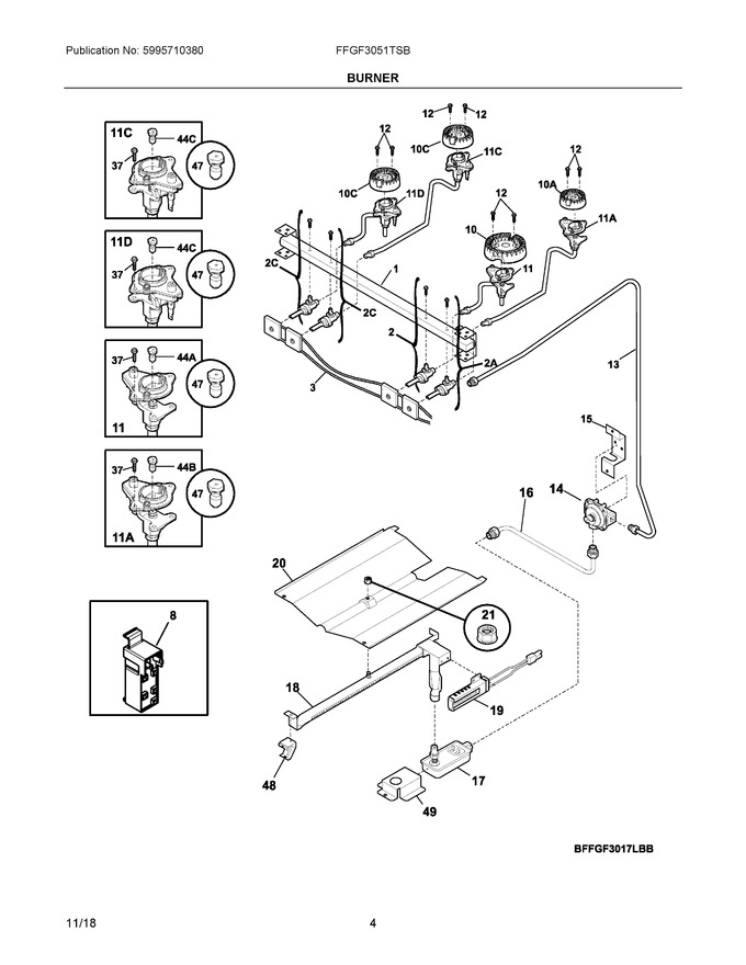 Diagram for FFGF3051TSB