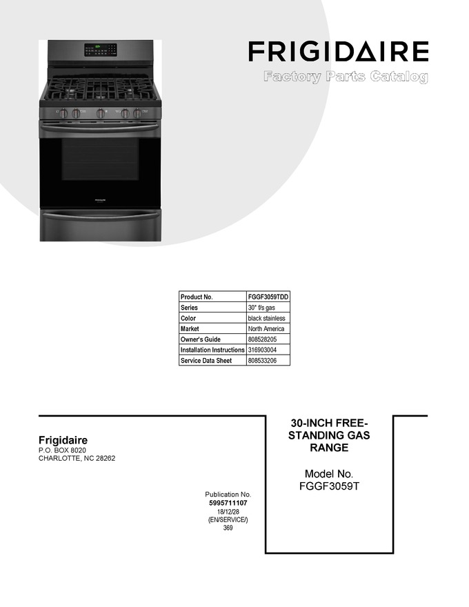 Diagram for FGGF3059TDD