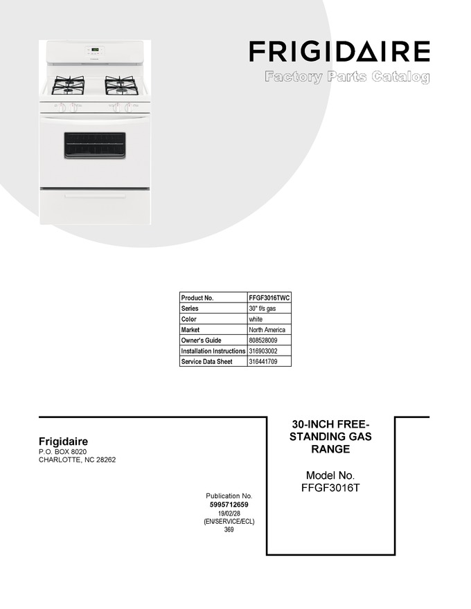 Diagram for FFGF3016TWC