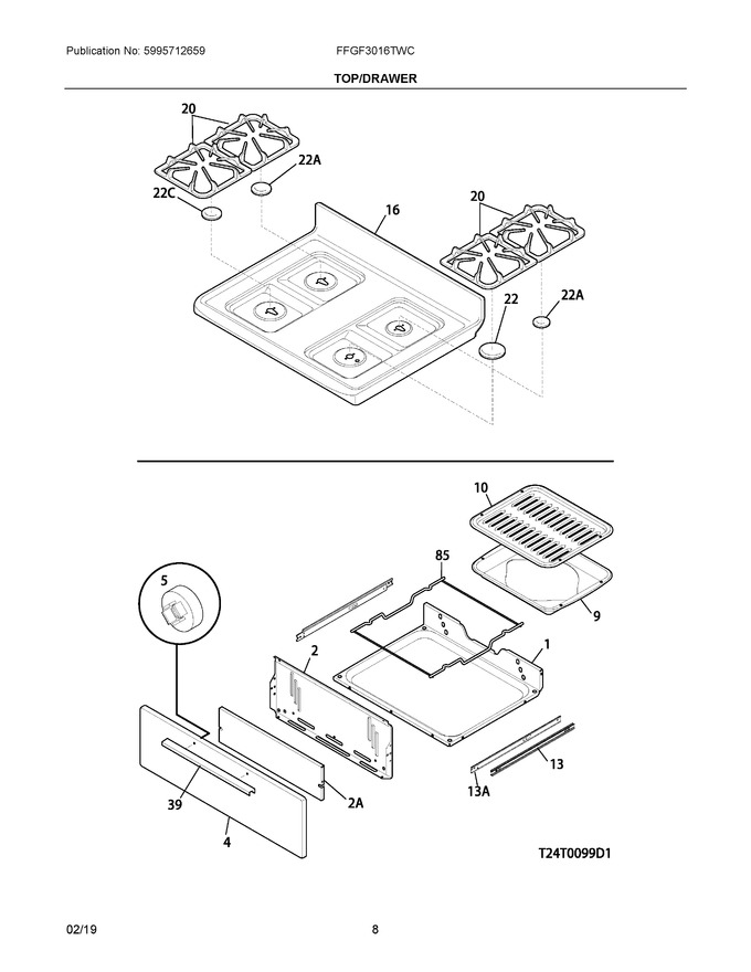Diagram for FFGF3016TWC