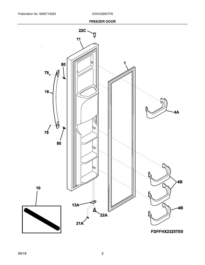 Diagram for DGHX2655TF8