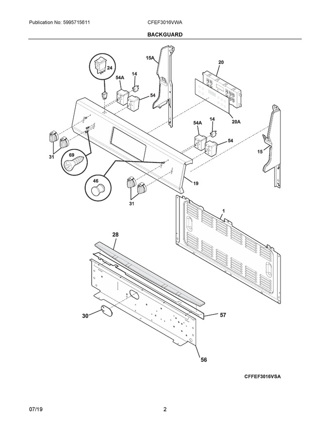 Diagram for CFEF3016VWA