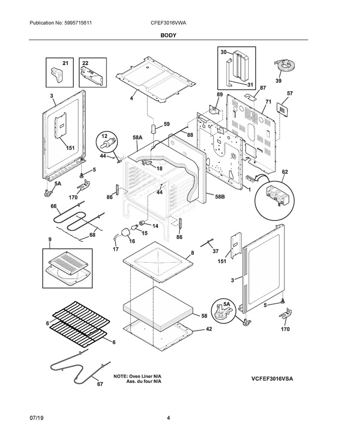 Diagram for CFEF3016VWA