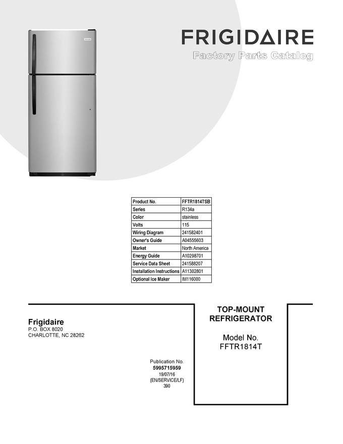 Diagram for FFTR1814TSB