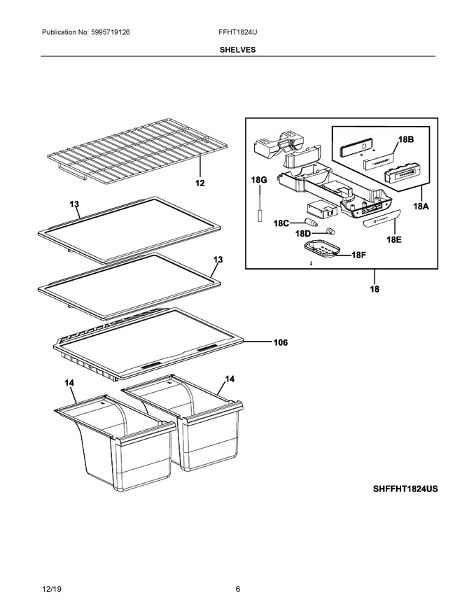 Diagram for FFHT1824UW