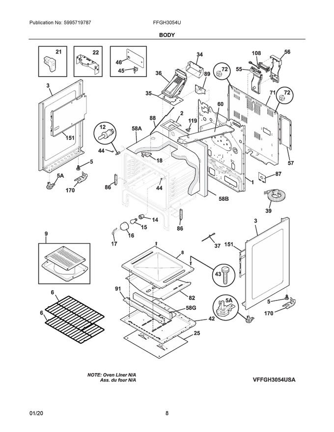 Diagram for FFGH3054UWA