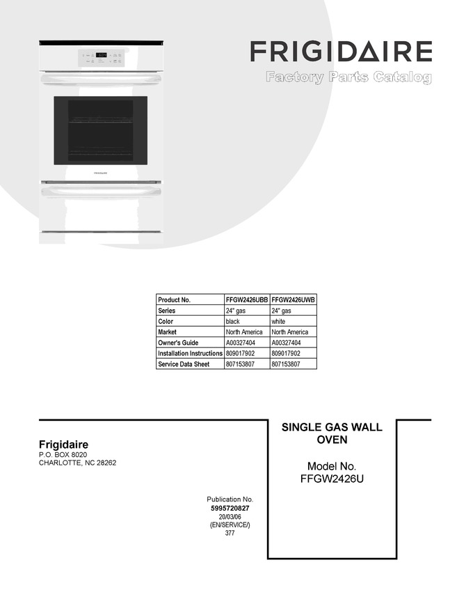 Diagram for FFGW2426UWB