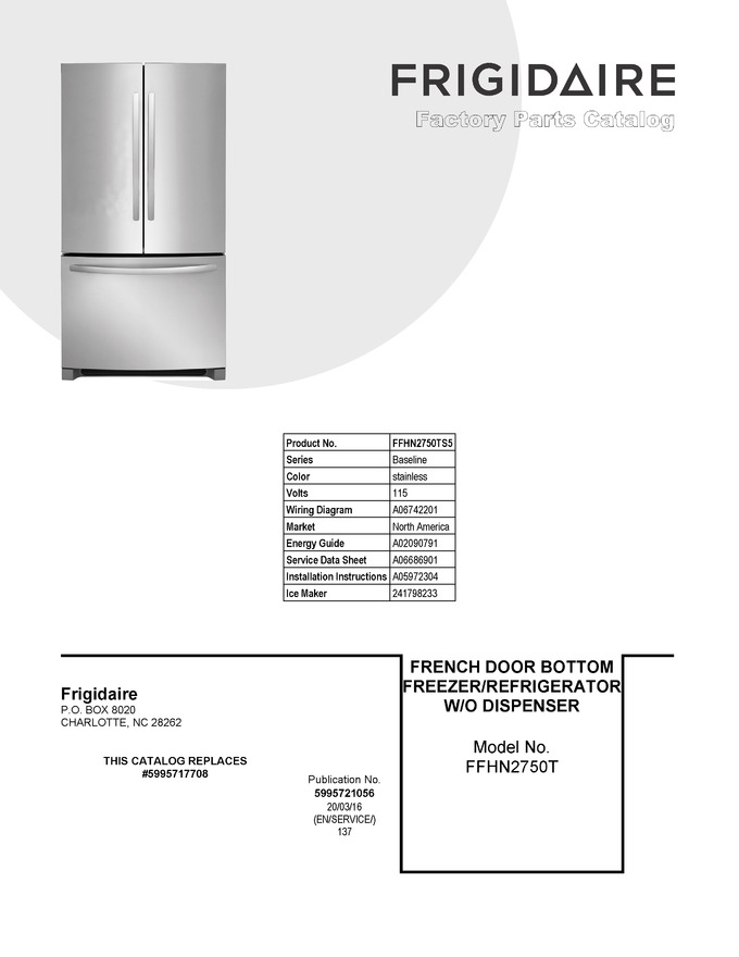 Diagram for FFHN2750TS5