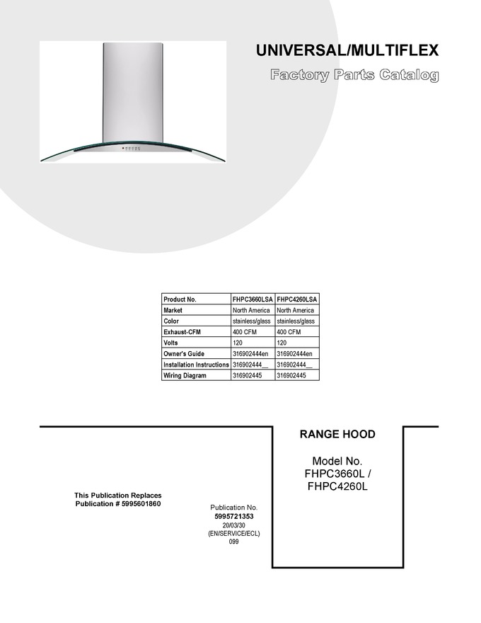 Diagram for FHPC3660LSA