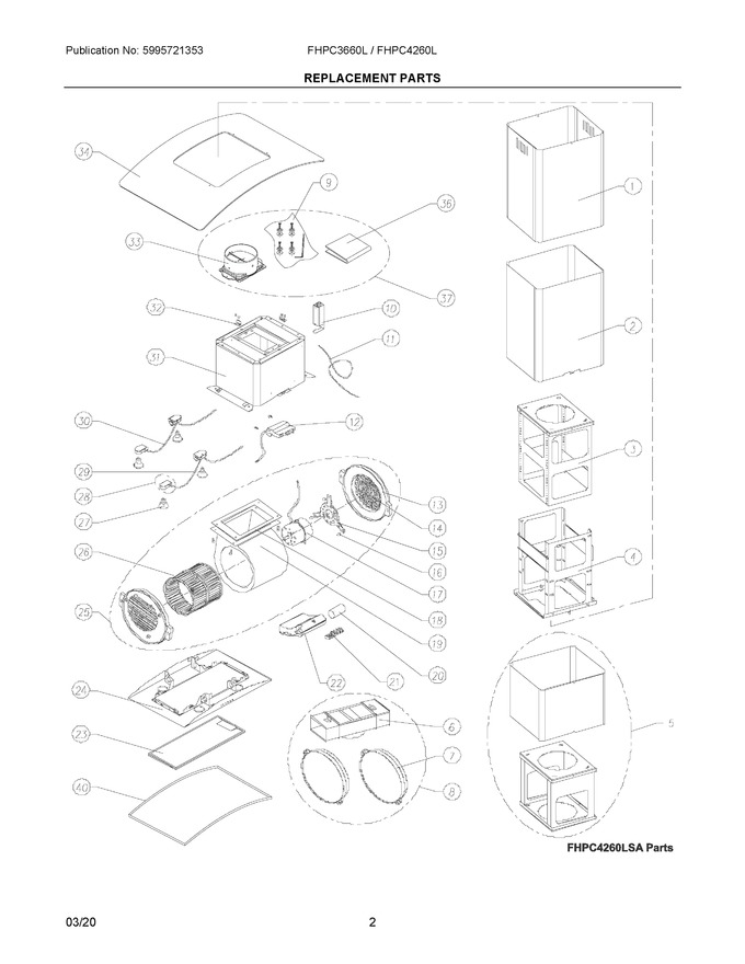 Diagram for FHPC3660LSA