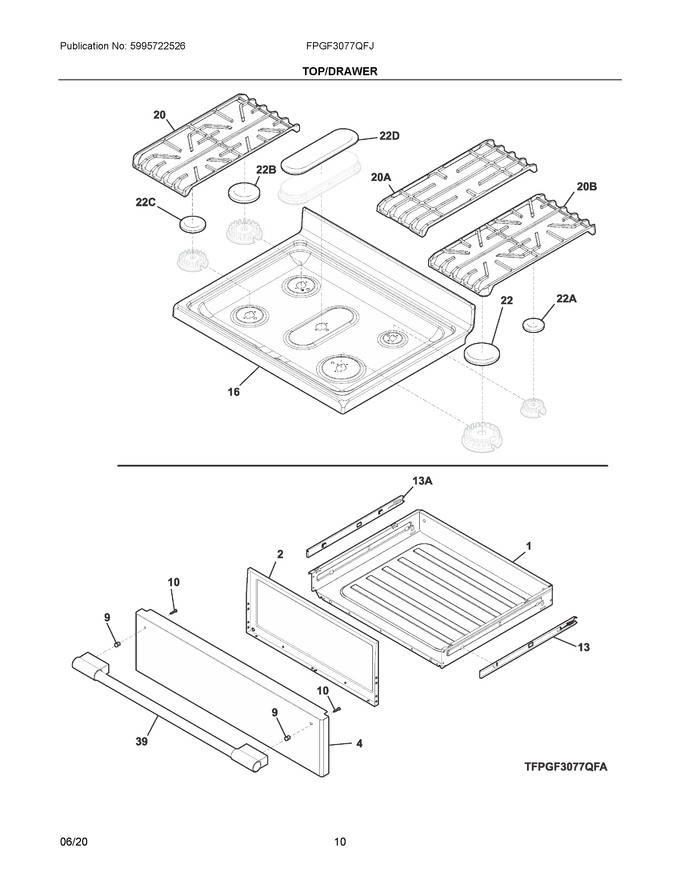 Diagram for FPGF3077QFJ