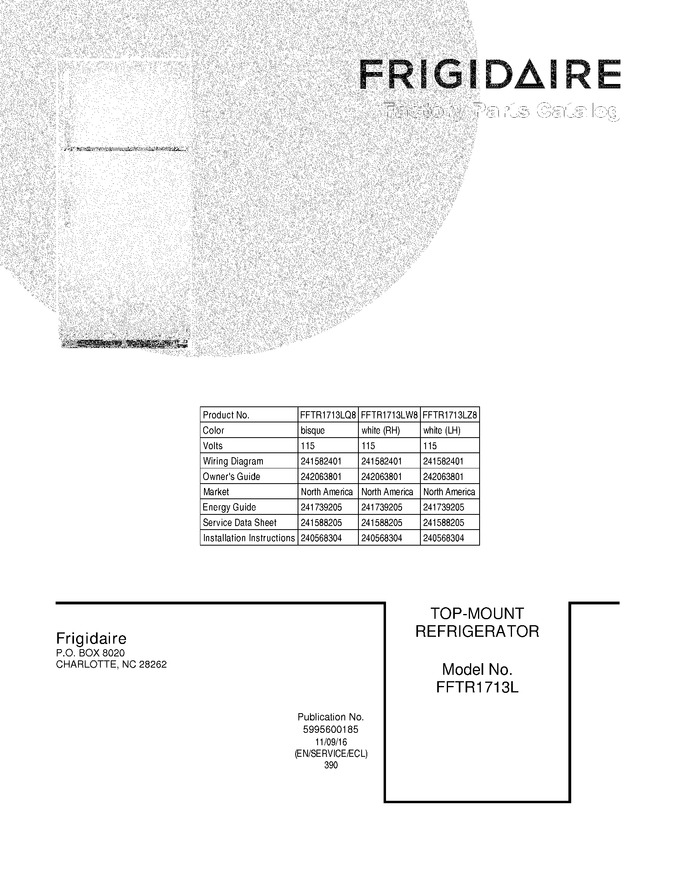 Diagram for FFTR1713LW8