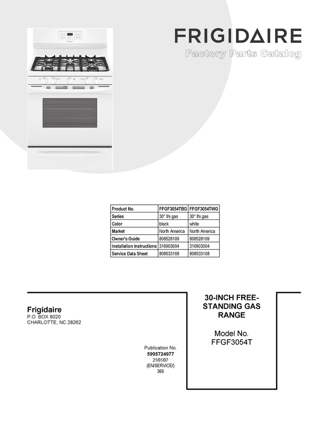 Diagram for FFGF3054TBG