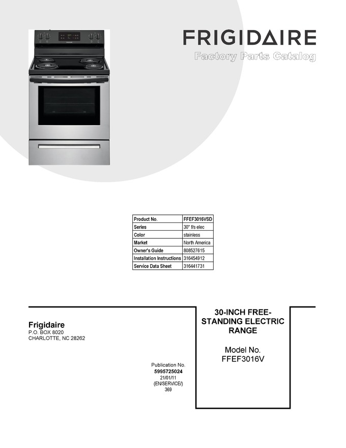 Diagram for FFEF3016VSD