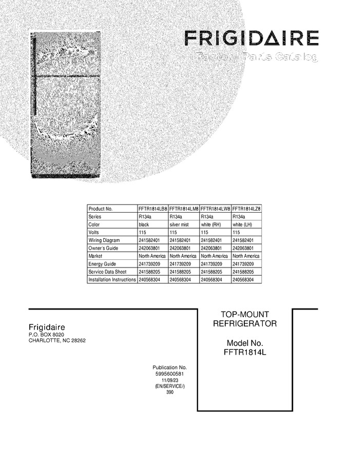 Diagram for FFTR1814LW8