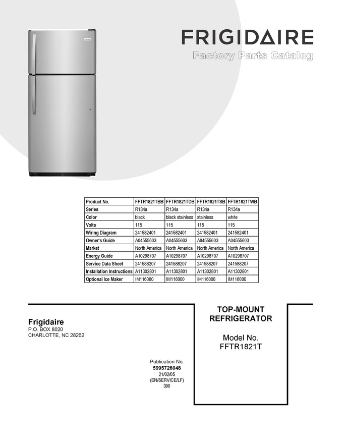 Diagram for FFTR1821TDB