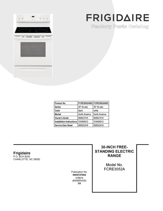 Diagram for FCRE3052AWG