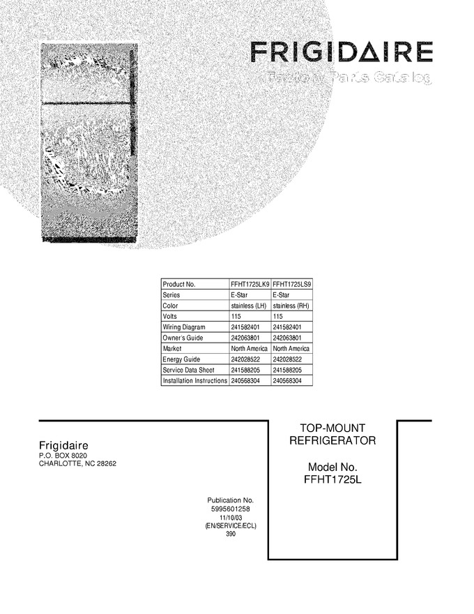 Diagram for FFHT1725LK9