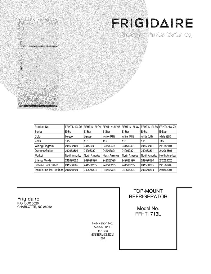 Diagram for FFHT1713LW6