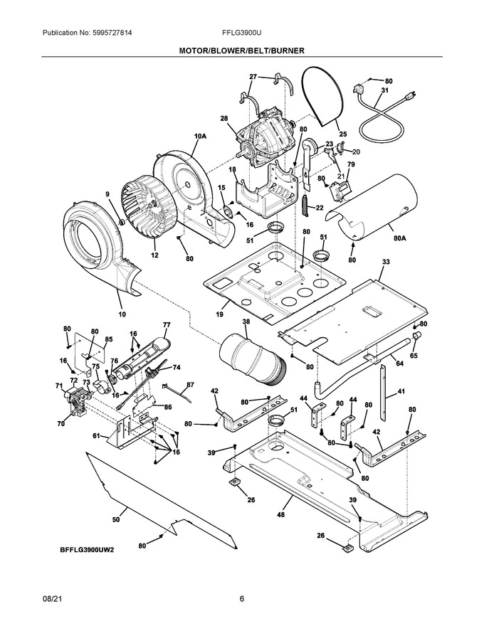 Diagram for FFLG3900UW5
