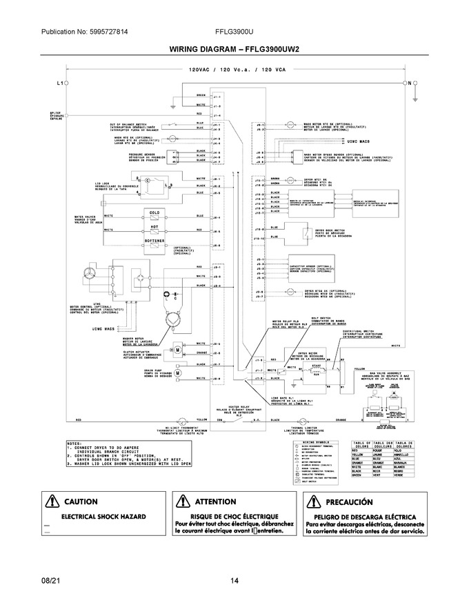 Diagram for FFLG3900UW2