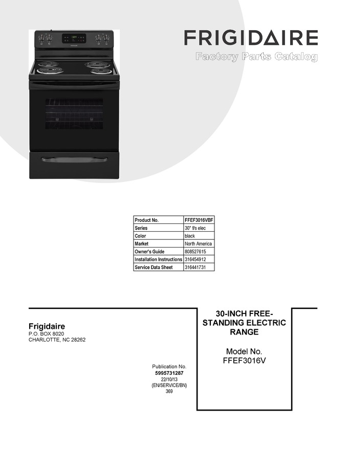 Diagram for FFEF3016VBF