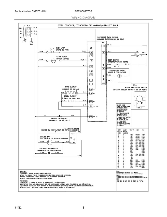 Diagram for FFEW3026TDE