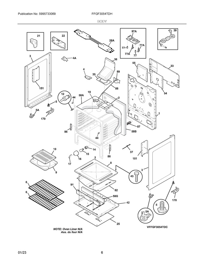 Diagram for FFGF3054TDH