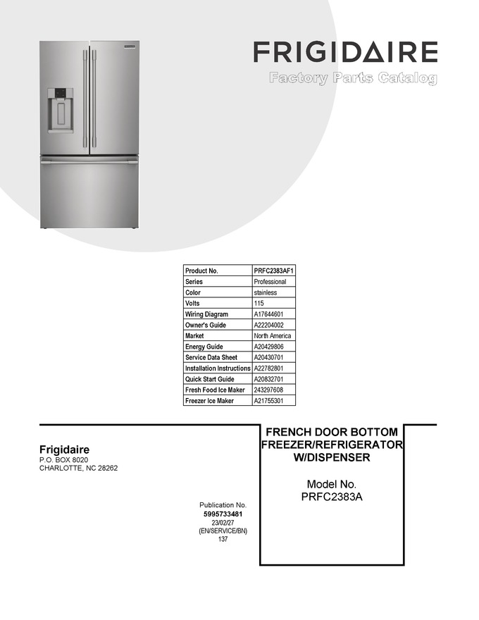 Diagram for PRFC2383AF1