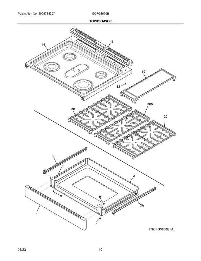 Diagram for GCFG3060BFA