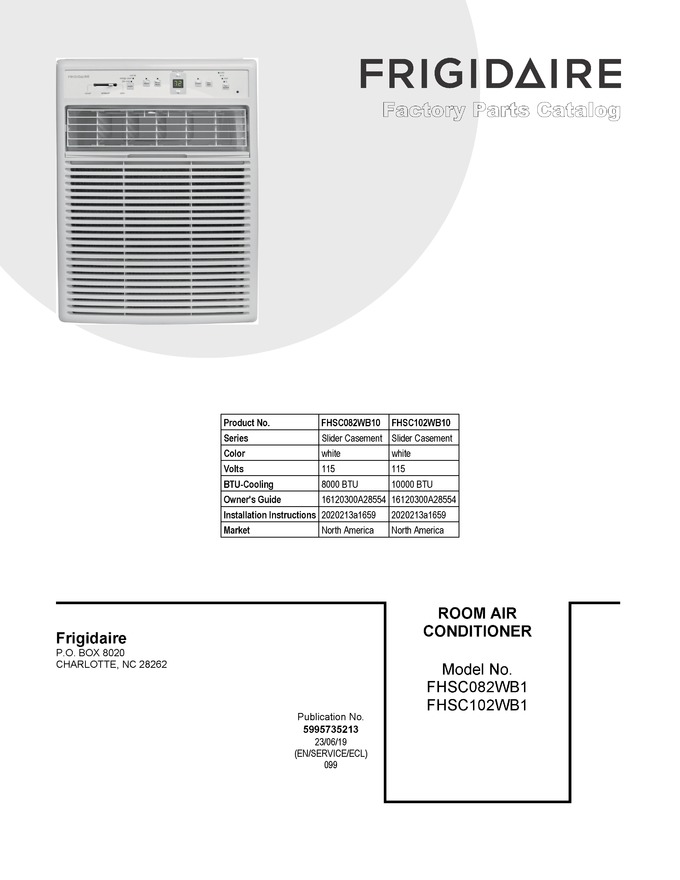 Diagram for FHSC102WB10