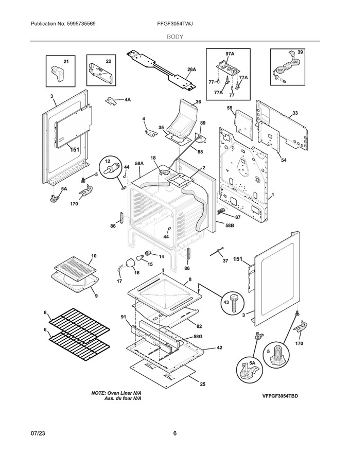 Diagram for FFGF3054TWJ
