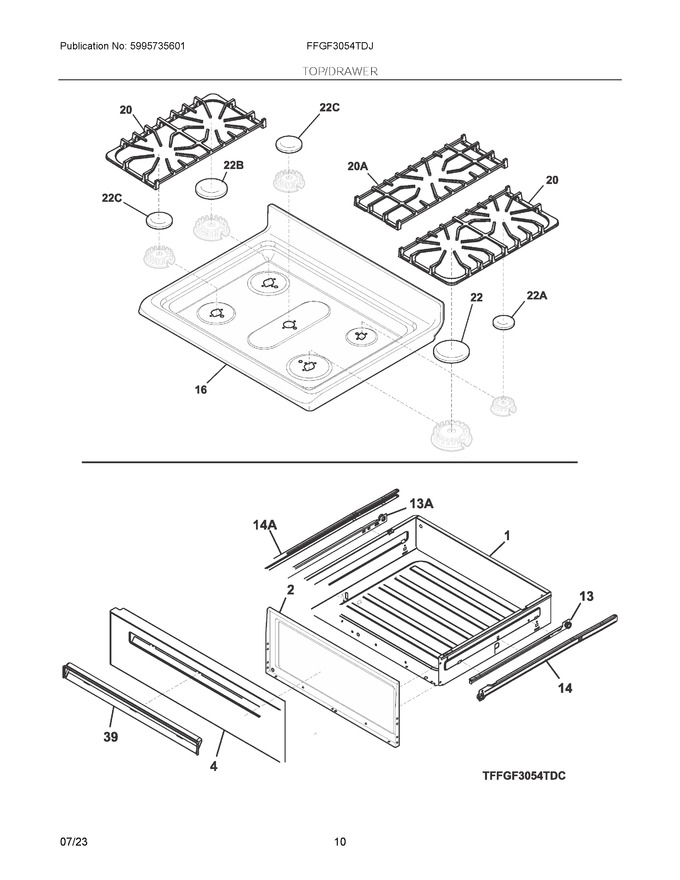 Diagram for FFGF3054TDJ