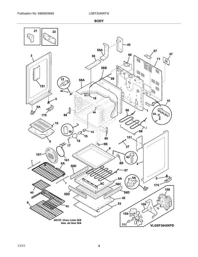Diagram for LGEF3045KFG