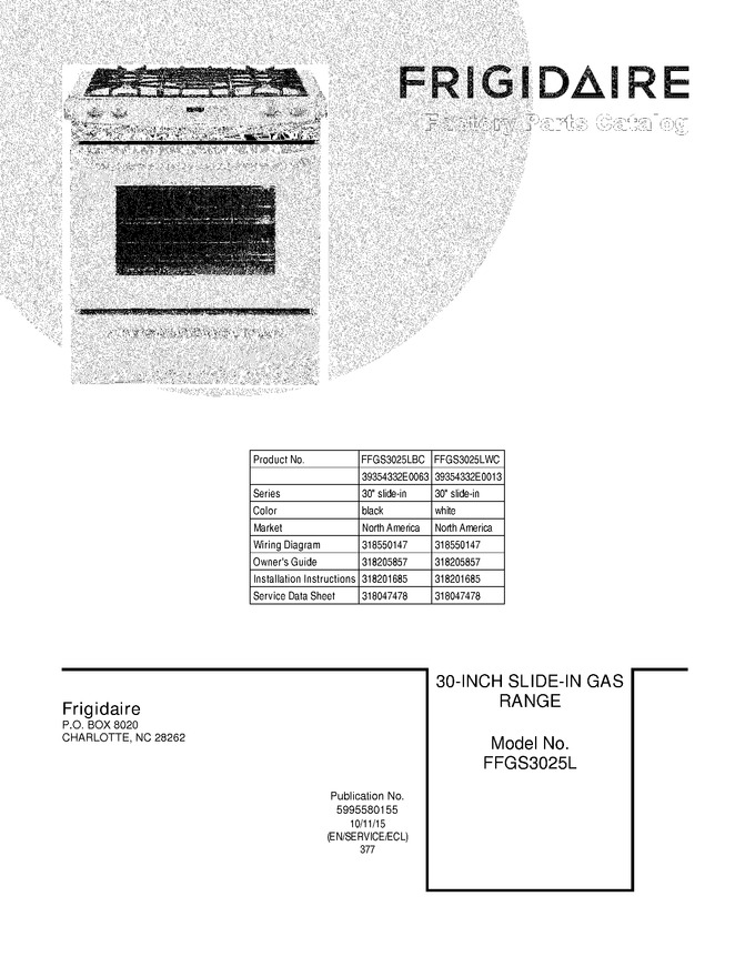 Diagram for FFGS3025LWC
