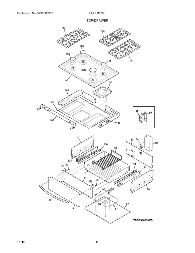 Diagram for FGDS3075KWD
