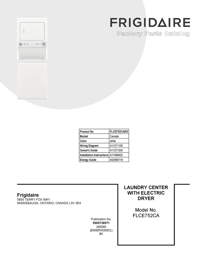 Diagram for FLCE752CAW3
