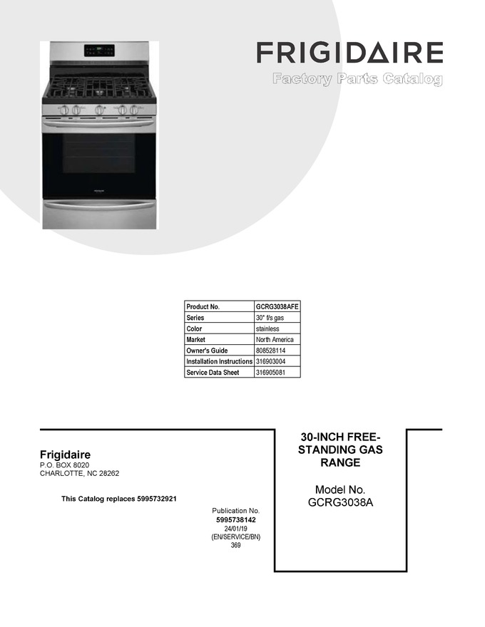 Diagram for GCRG3038AFE