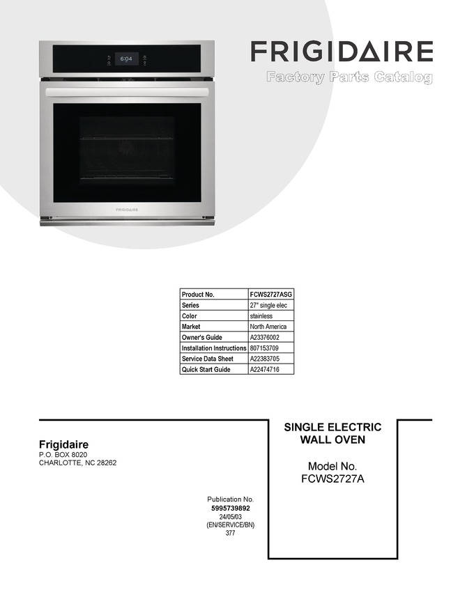 Diagram for FCWS2727ASG