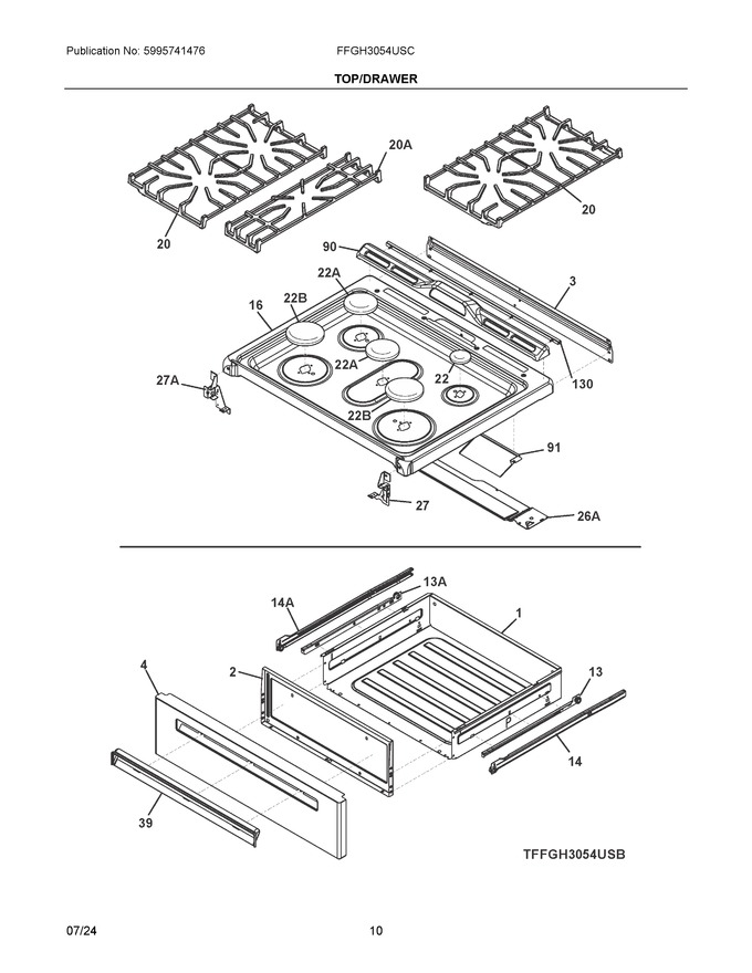 Diagram for FFGH3054USC
