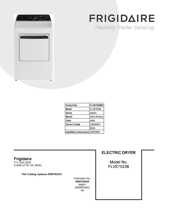Diagram for FLVE7523BW