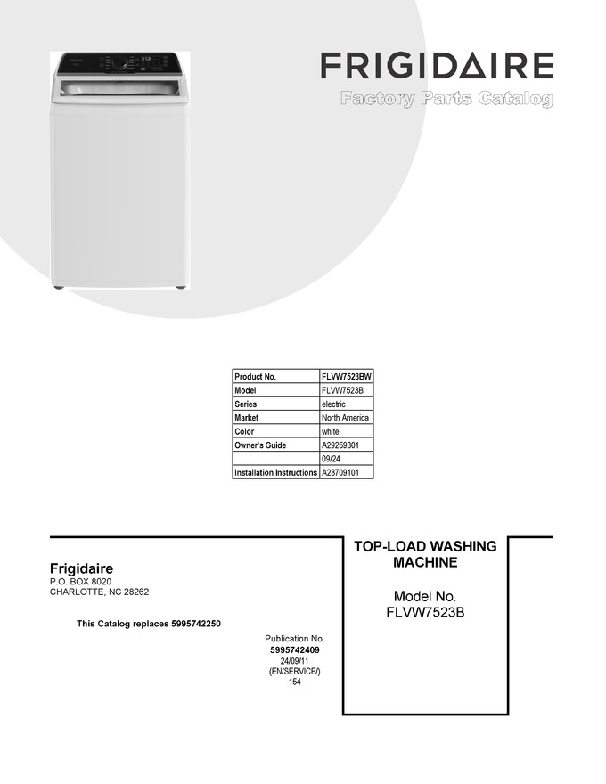 Diagram for FLVW7523BW