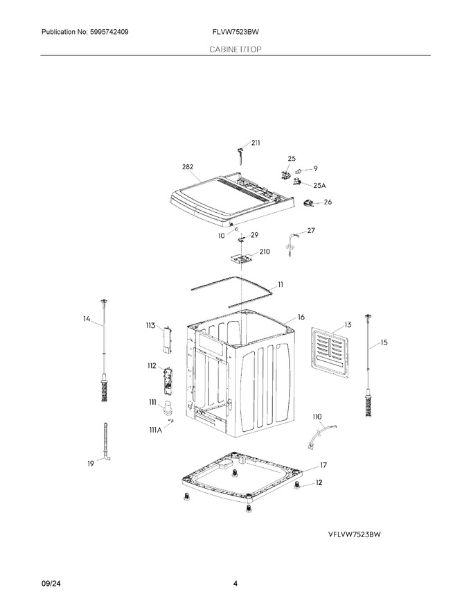 Diagram for FLVW7523BW