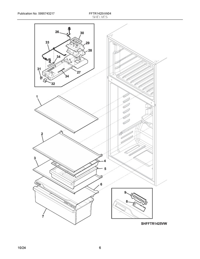 Diagram for FFTR1425VW04