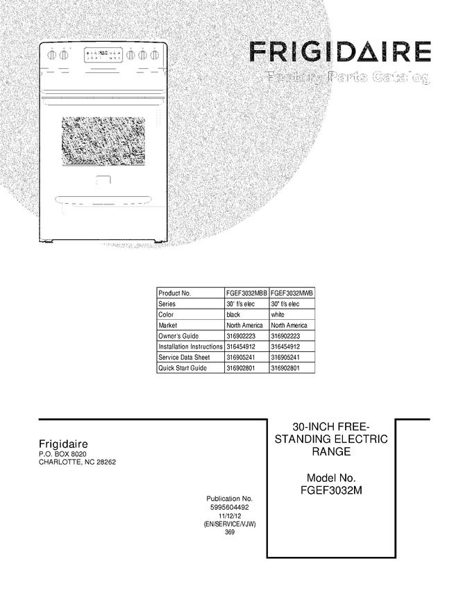 Diagram for FGEF3032MWB