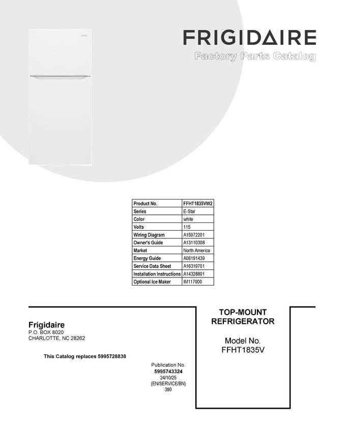 Diagram for FFHT1835VW2